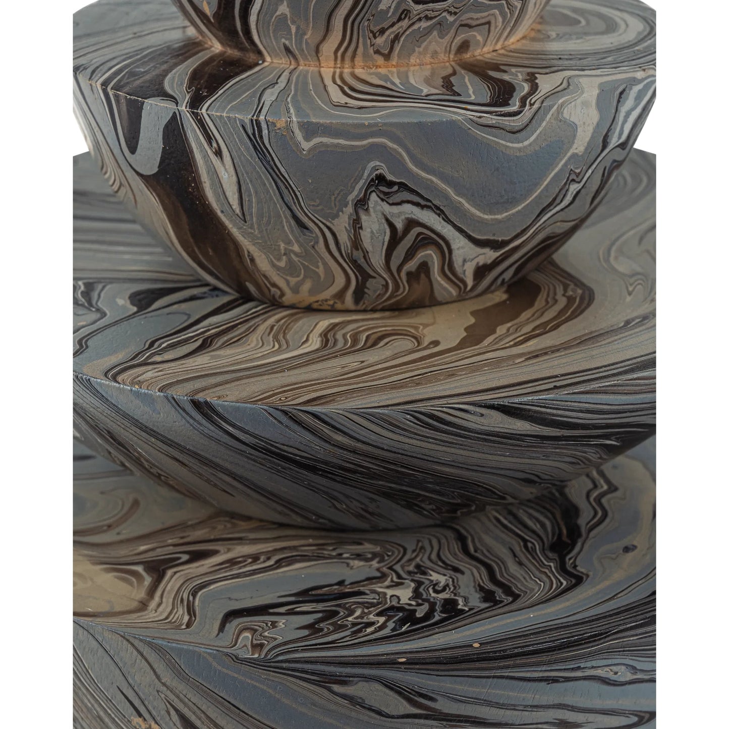 004 SI-2387153 | Additional Silo | Stacking Box Set by Currey and Company in marbleized gray. Made from wood in a unique style.