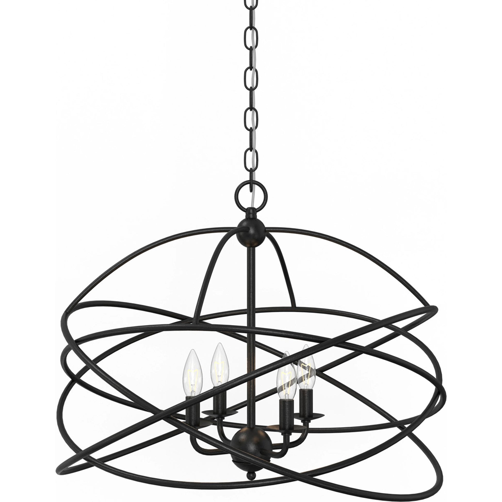 Anson Chandelier by Lumanity in oil rubbed bronze. Made from iron in a modern style.