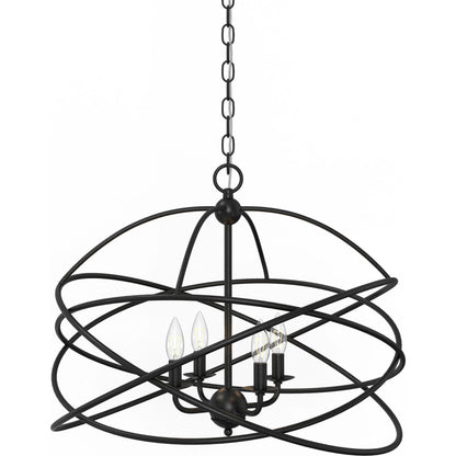 Anson Chandelier by Lumanity in oil rubbed bronze. Made from iron in a modern style.