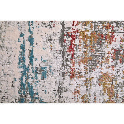 Cadiz Rug - 3903F by Feizy in gray, red, blue. Made from viscose, acrylic in a unique style.