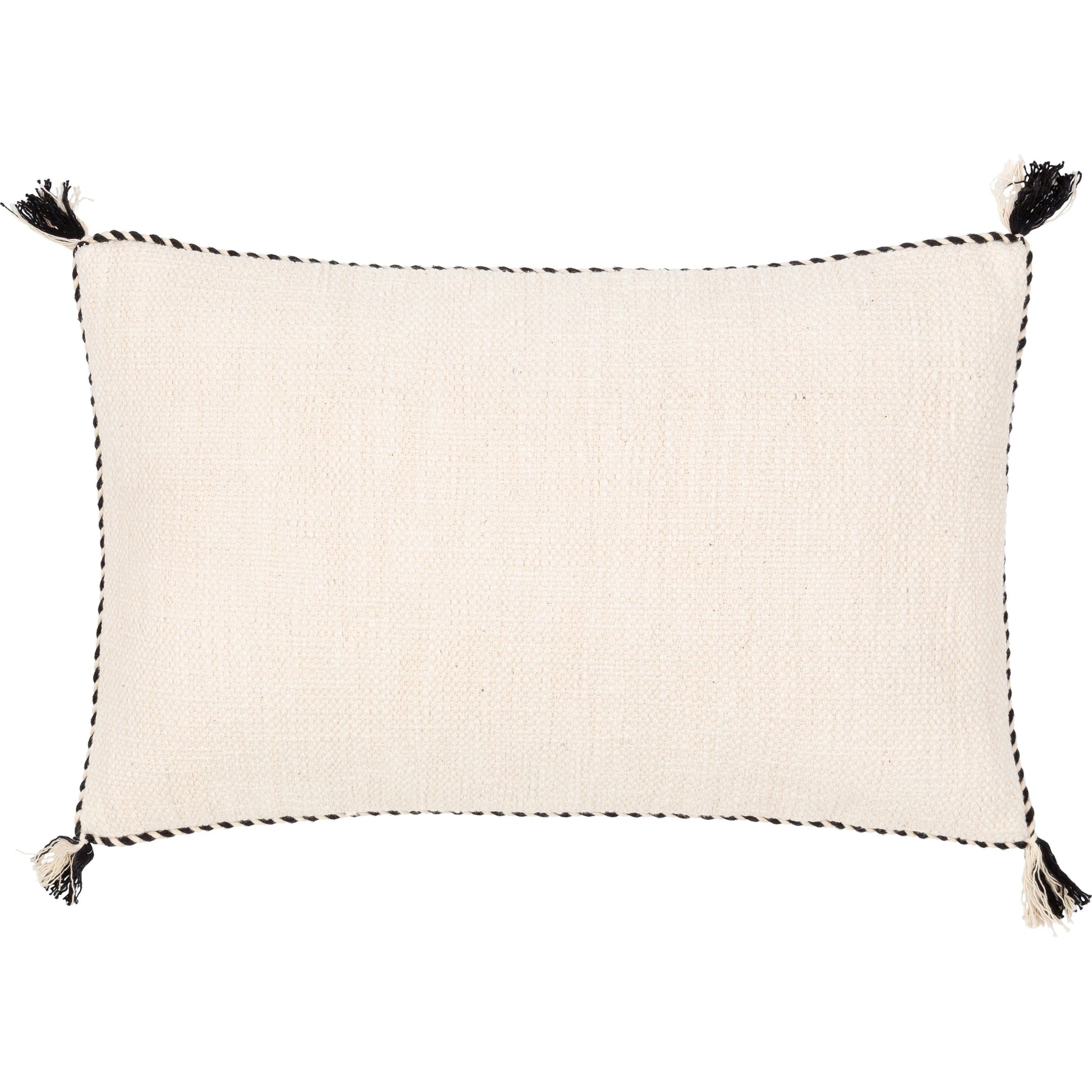 Braided Bisa Pillow - 32224 by Surya in gray, cream. Made from 100% cotton in a unique style.
