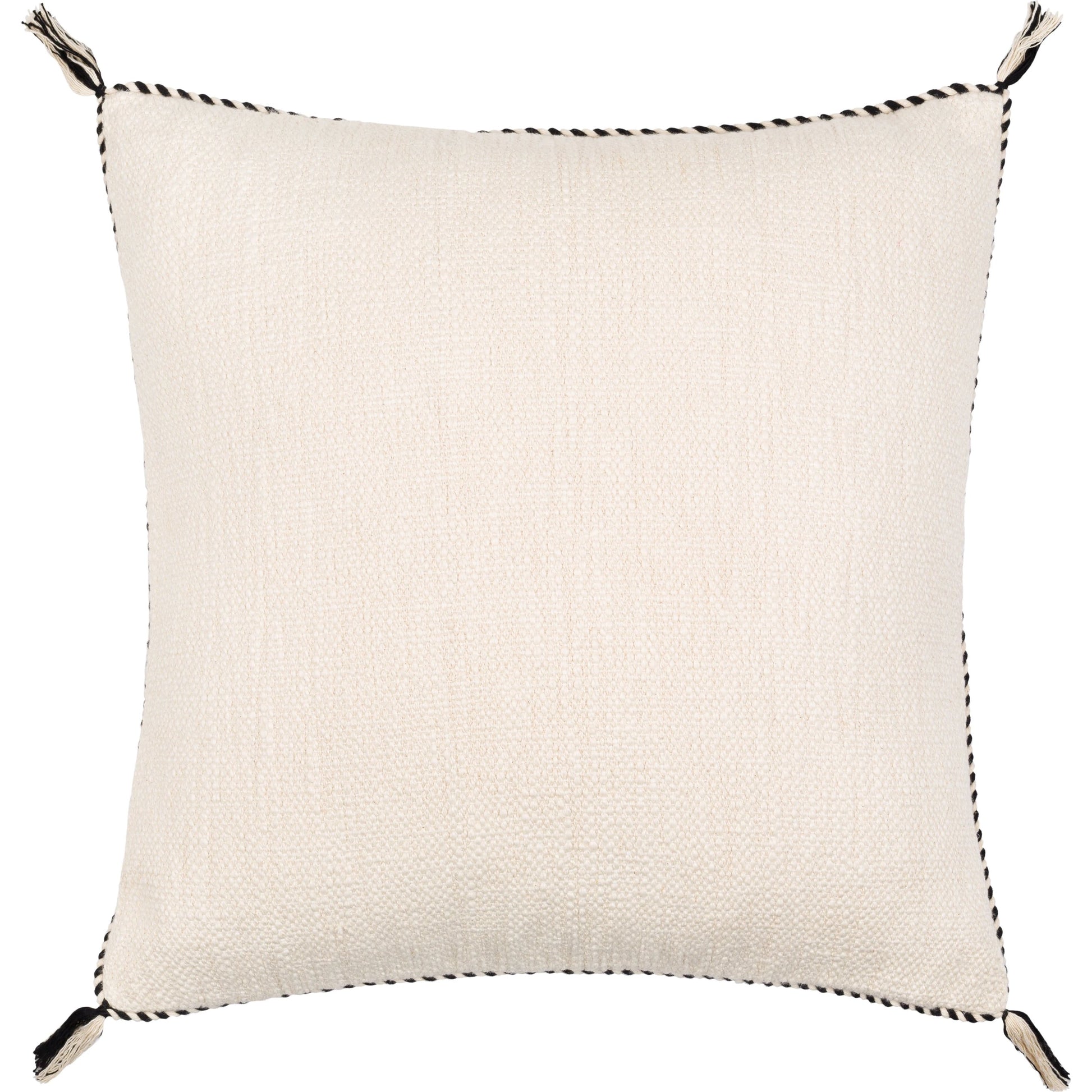Braided Bisa Pillow - 32224 by Surya in gray, cream. Made from 100% cotton in a unique style.