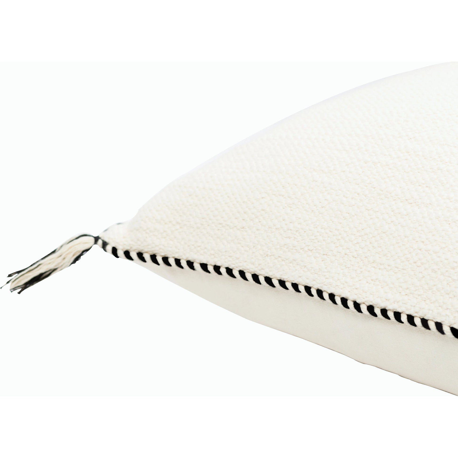 Braided Bisa Pillow - 32224 by Surya in gray, cream. Made from 100% cotton in a unique style.