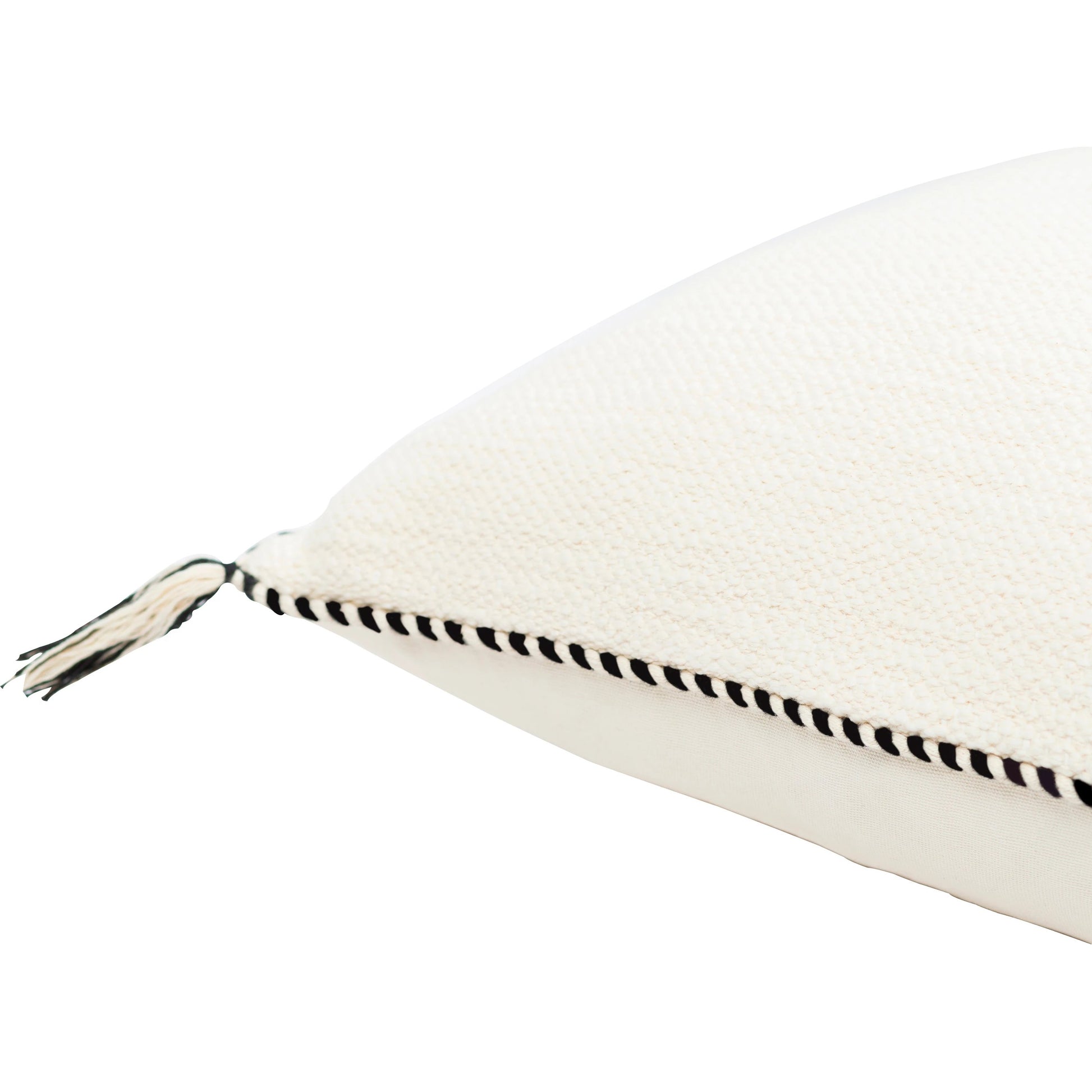 Braided Bisa Pillow - 32224 by Surya in gray, cream. Made from 100% cotton in a unique style.