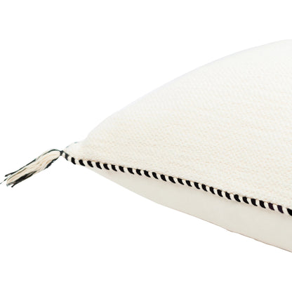 Braided Bisa Pillow - 32224 by Surya in gray, cream. Made from 100% cotton in a unique style.