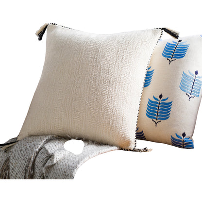 Braided Bisa Pillow - 32224 by Surya in gray, cream. Made from 100% cotton in a unique style.