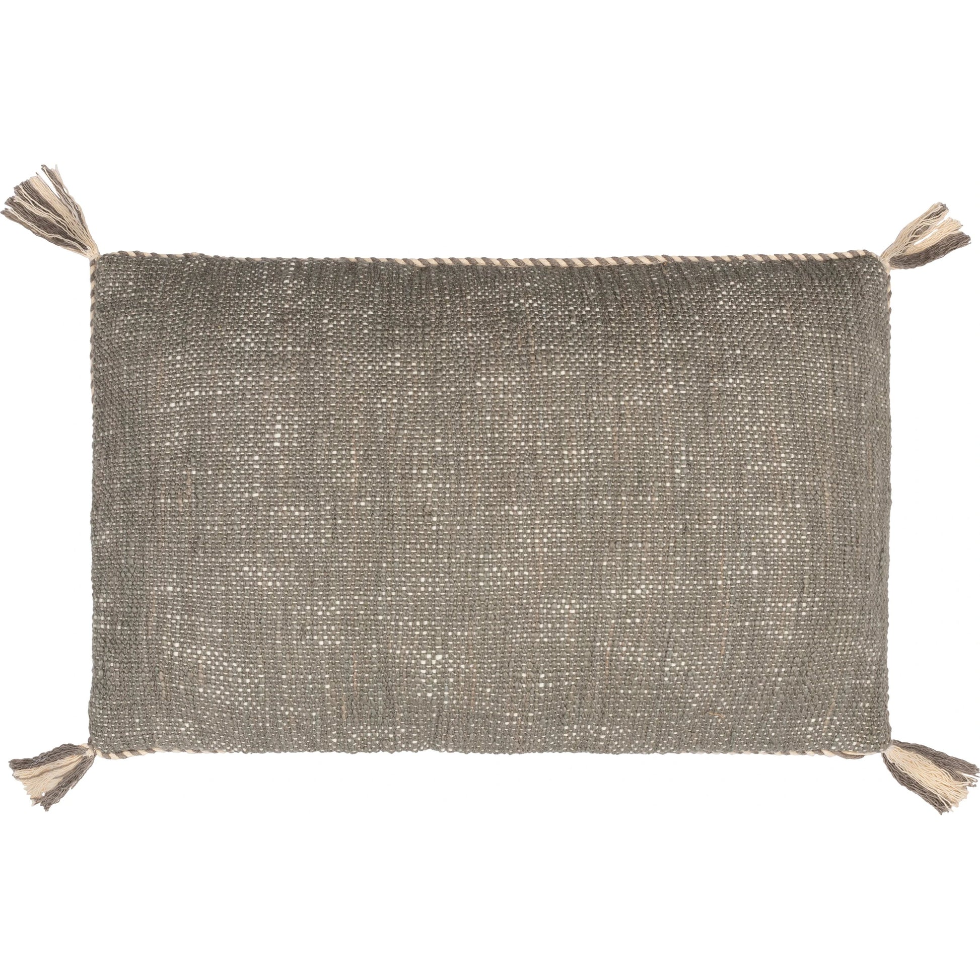 Braided Bisa Pillow - 32224 by Surya in gray, cream. Made from 100% cotton in a unique style.