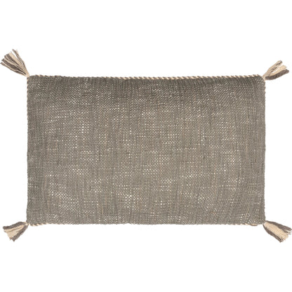 Braided Bisa Pillow - 32224 by Surya in gray, cream. Made from 100% cotton in a unique style.