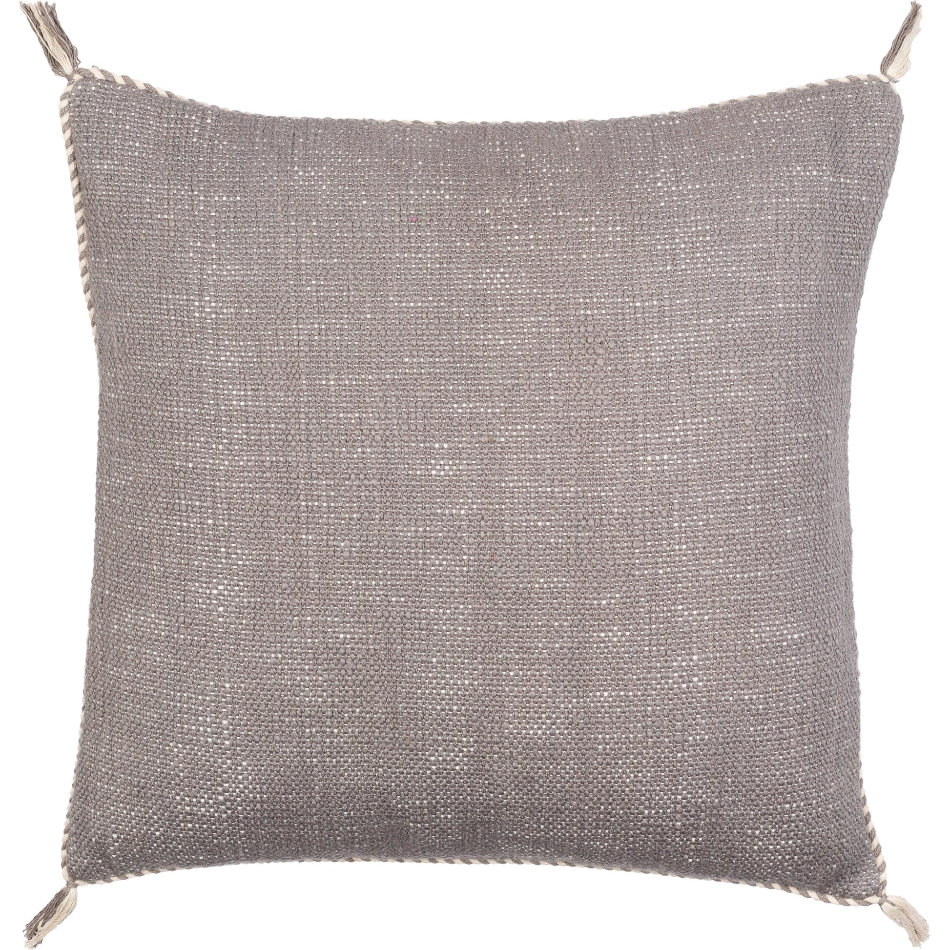 Braided Bisa Pillow - 32224 by Surya in gray, cream. Made from 100% cotton in a unique style.