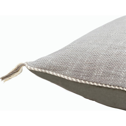 Braided Bisa Pillow - 32224 by Surya in gray, cream. Made from 100% cotton in a unique style.
