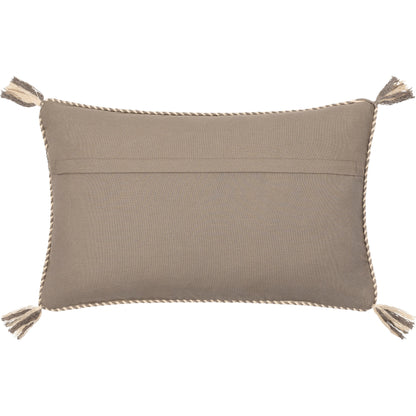 Braided Bisa Pillow - 32224 by Surya in gray, cream. Made from 100% cotton in a unique style.