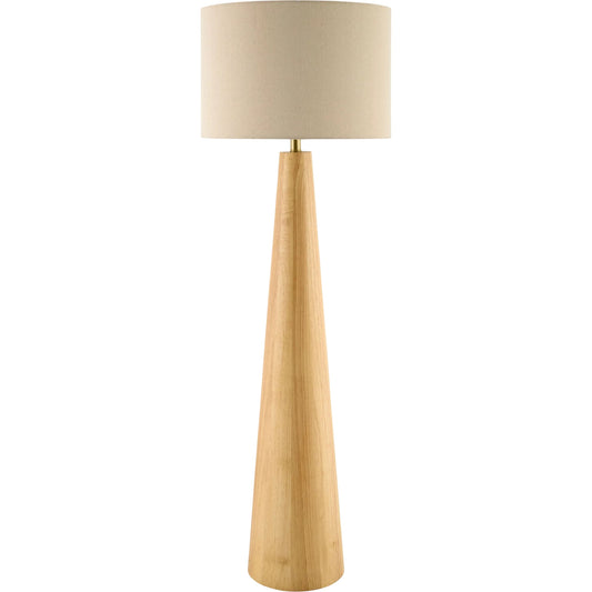 Baobab Accent Floor Lamp by Surya. Made from rubber wood, linen, polyester, iron in a transitional style.