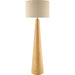 Baobab Accent Floor Lamp by Surya. Made from rubber wood, linen, polyester, iron in a transitional style.