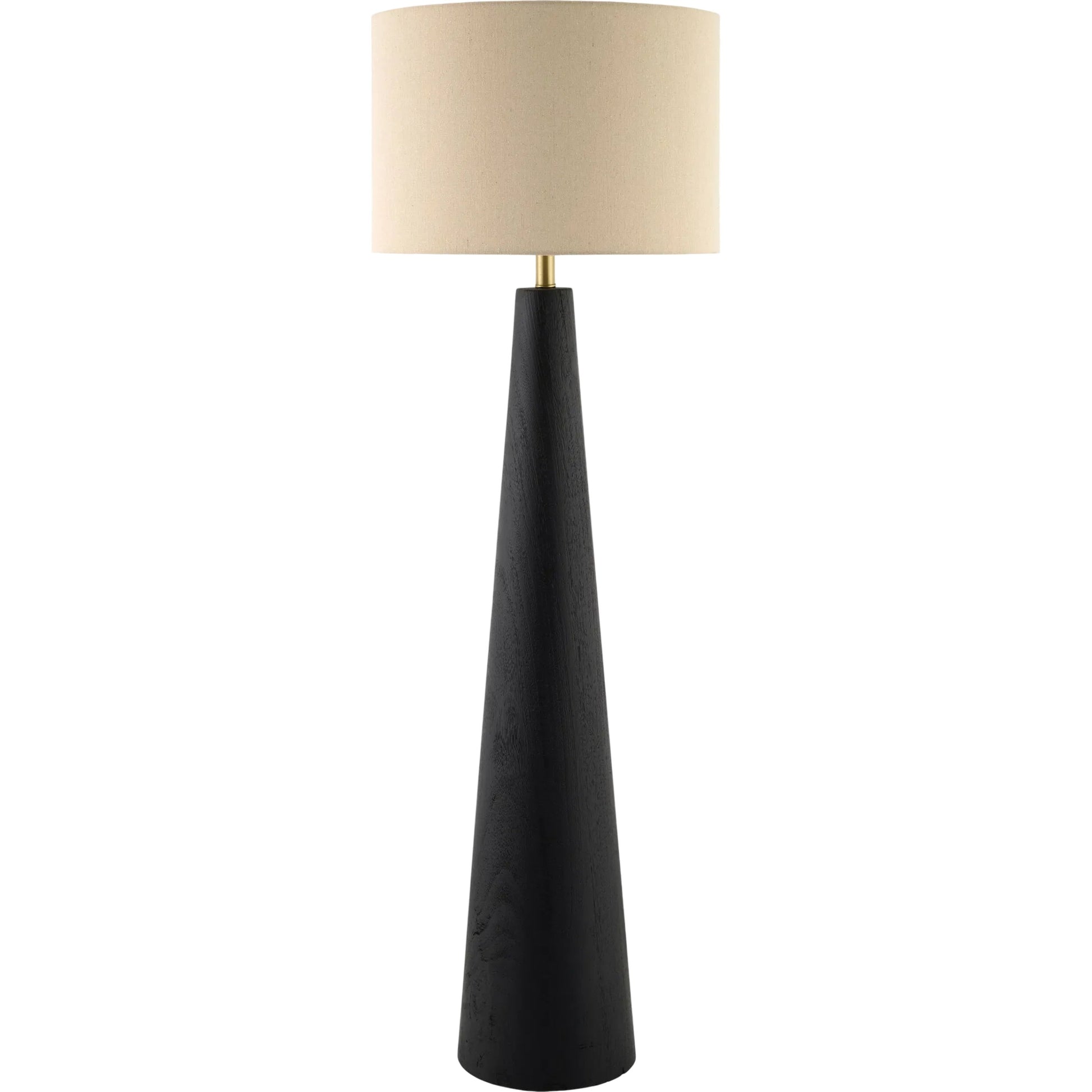 Baobab Accent Floor Lamp by Surya. Made from rubber wood, linen, polyester, iron in a transitional style.