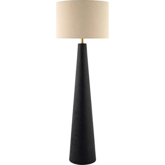 Baobab Accent Floor Lamp by Surya. Made from rubber wood, linen, polyester, iron in a transitional style.