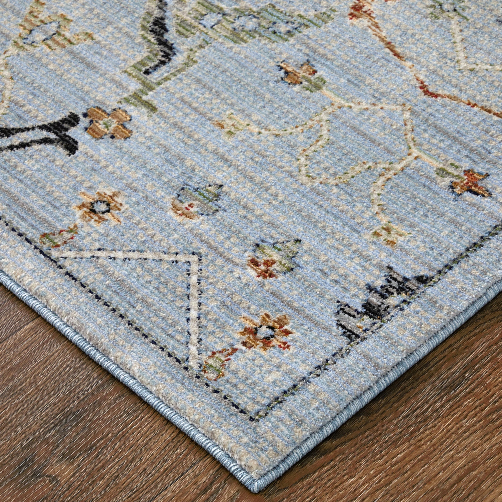 Melrose Traditional & Botanical Rug - MEL39P4F by Feizy in blue, green, ivory. Made from polypropylene, polyester, viscose in a unique style.