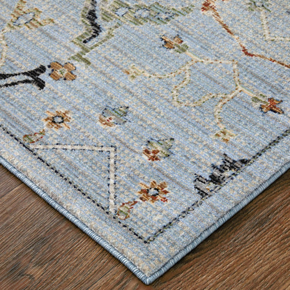 Melrose Traditional & Botanical Rug - MEL39P4F by Feizy in blue, green, ivory. Made from polypropylene, polyester, viscose in a unique style.