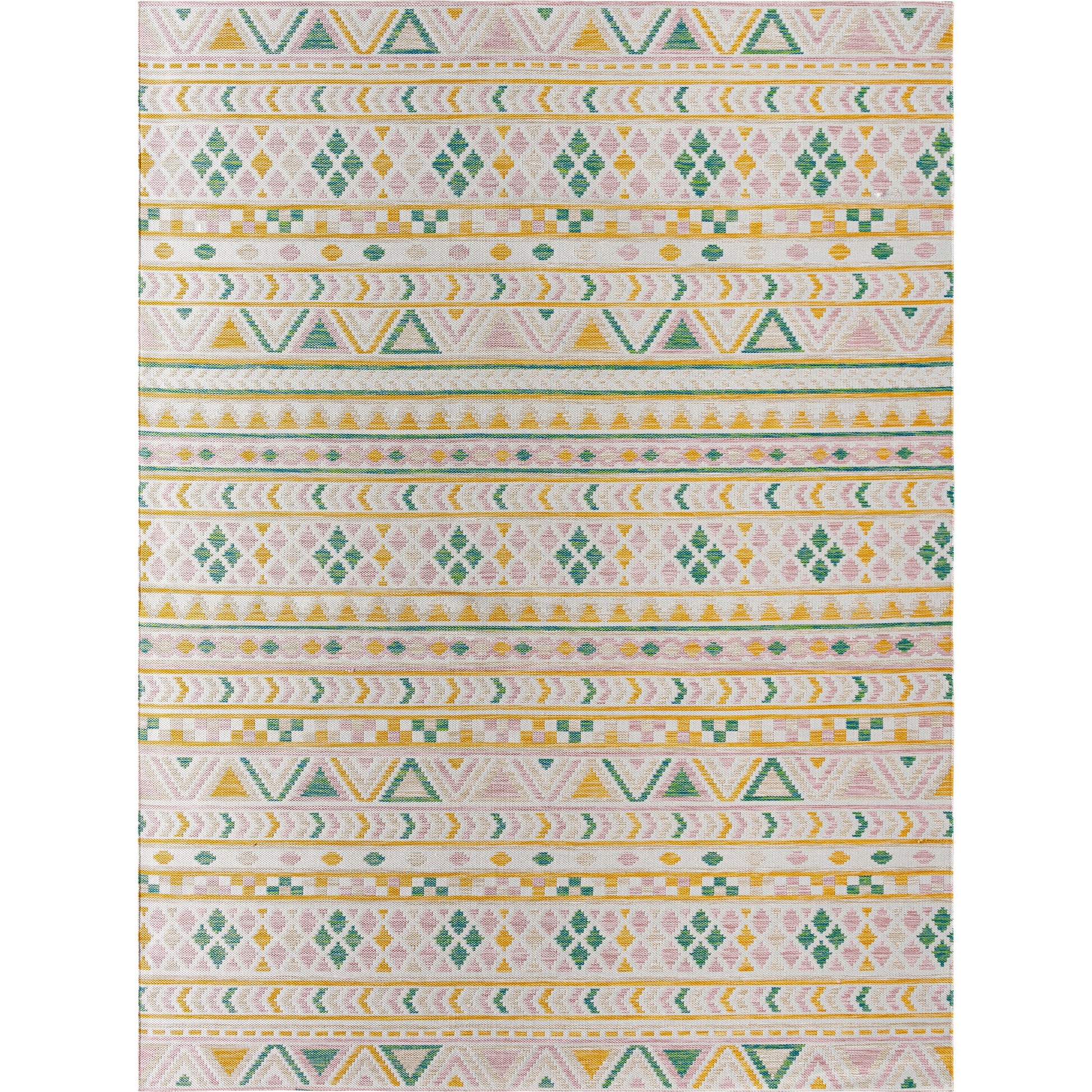 Barbados Rug - 492245 by Livabliss in off-white, mustard, light brown, rust, pale blue. Made from face: 100% polypropylene, warp: 100% polypropylene in a unique style.