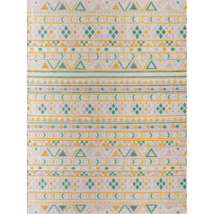 Barbados Rug - 492245 by Livabliss in off-white, mustard, light brown, rust, pale blue. Made from face: 100% polypropylene, warp: 100% polypropylene in a unique style.