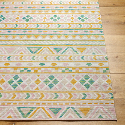 Barbados Rug - 492245 by Livabliss in off-white, mustard, light brown, rust, pale blue. Made from face: 100% polypropylene, warp: 100% polypropylene in a unique style.