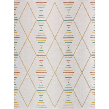 Barbados Rug - 492269 by Livabliss in off-white, pale blue, light brown, mustard, rust. Made from face: 100% polypropylene, warp: 100% polypropylene in a unique style.