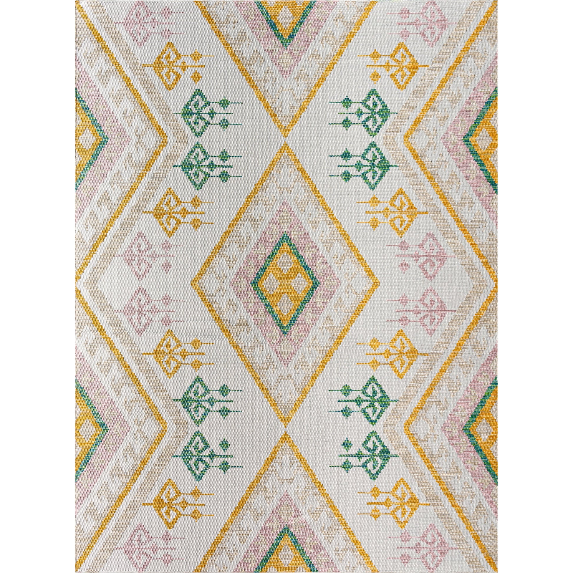 Barbados Rug - 492287 by Livabliss in off-white, light brown, rust, pale blue, mustard. Made from face: 100% polypropylene, warp: 100% polypropylene in a unique style.