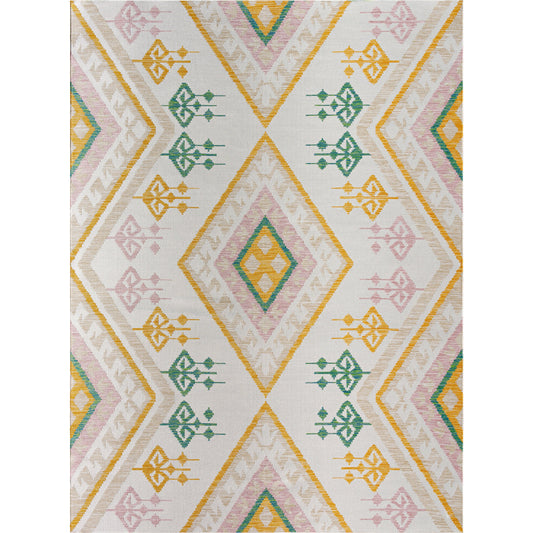 001 SI-2052580,SI-2052581,SI-2052582 | Primary Silo | Barbados Rug - 492287 by Livabliss in off-white, light brown, rust, pale blue, mustard. Made from face: 100% polypropylene, warp: 100% polypropylene in a unique style.