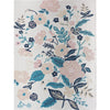 Off-White, Light Beige, Pale Blue, Mauve, Dark Blue / 5'2" x 7'