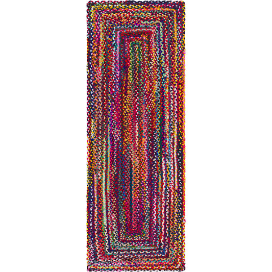 Billie Rug - 32459 by Livabliss in crimson, sapphire, emerald, amber, onyx, ruby, turquoise, magenta. Made from main: 100% recycled fabric in a unique style.