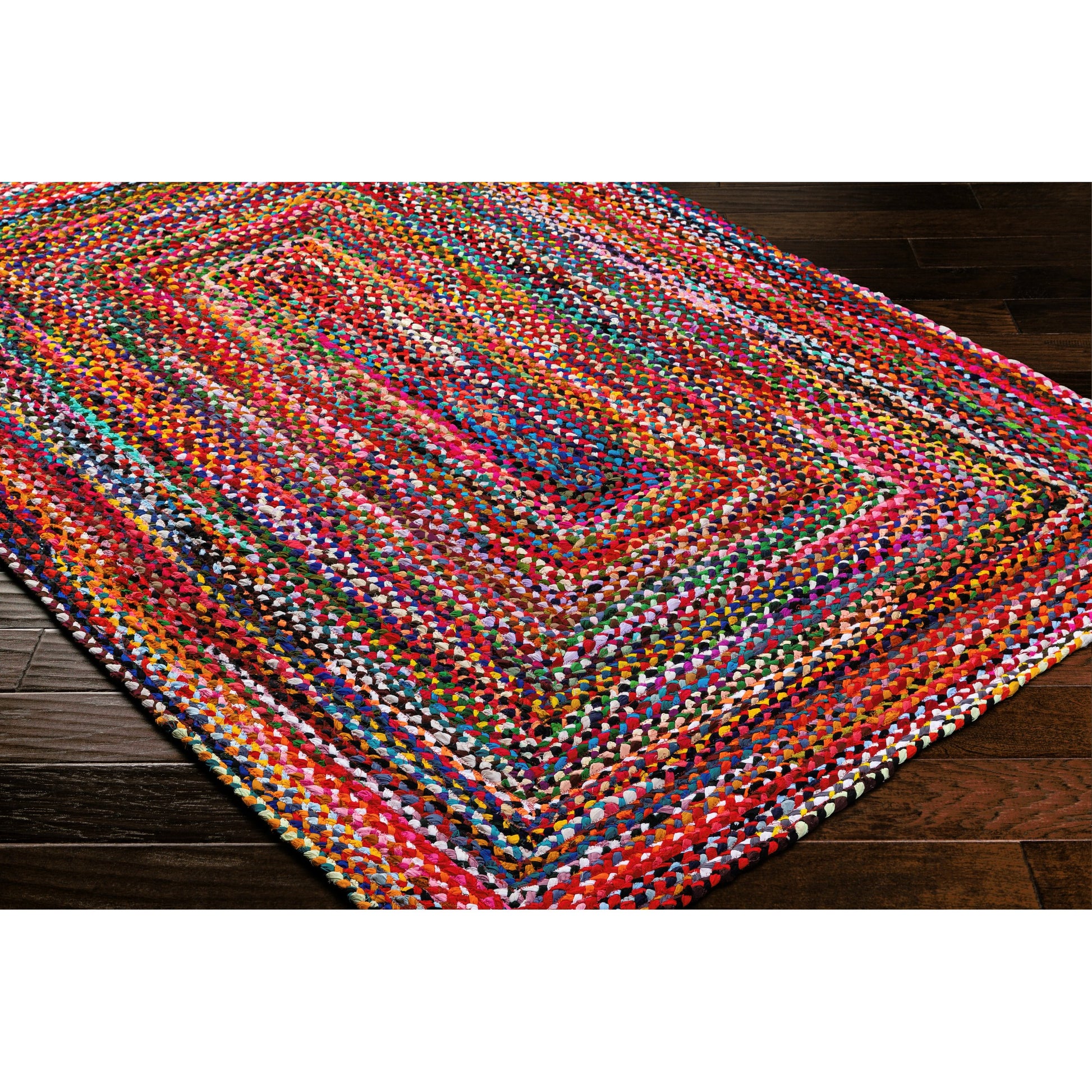 Billie BBI-2300 Rug by Livabliss in crimson, sapphire, emerald, amber, onyx, ruby, turquoise, magenta. Made from main: 100% recycled fabric in a unique style.