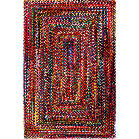 Billie Rug - 32459 by Livabliss in crimson, sapphire, emerald, amber, onyx, ruby, turquoise, magenta. Made from main: 100% recycled fabric in a unique style.