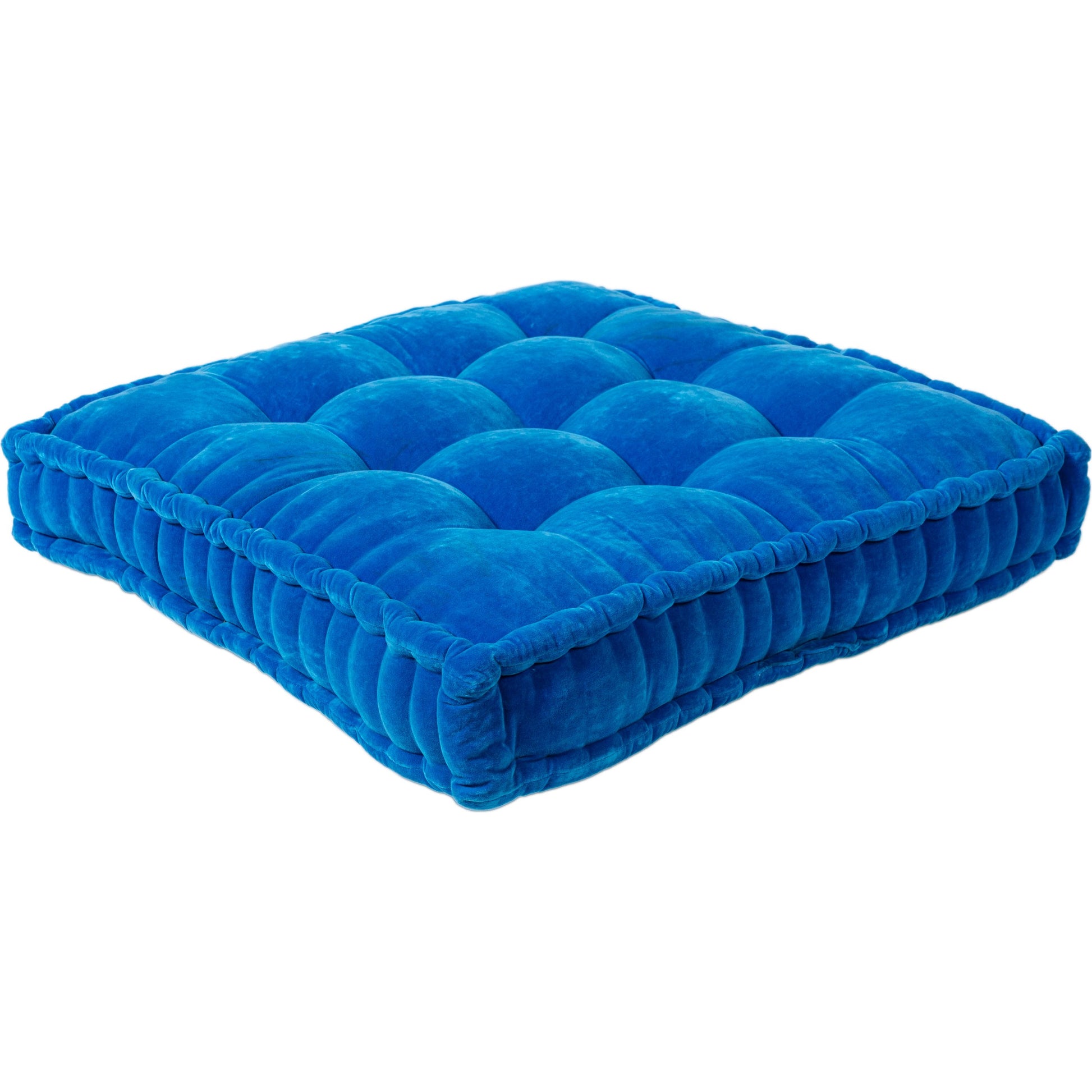 Bauble Pillow by Livabliss in deep teal. Made from front: 100% cotton, back: 100% cotton, fill: polyester, polyfill in a modern style.