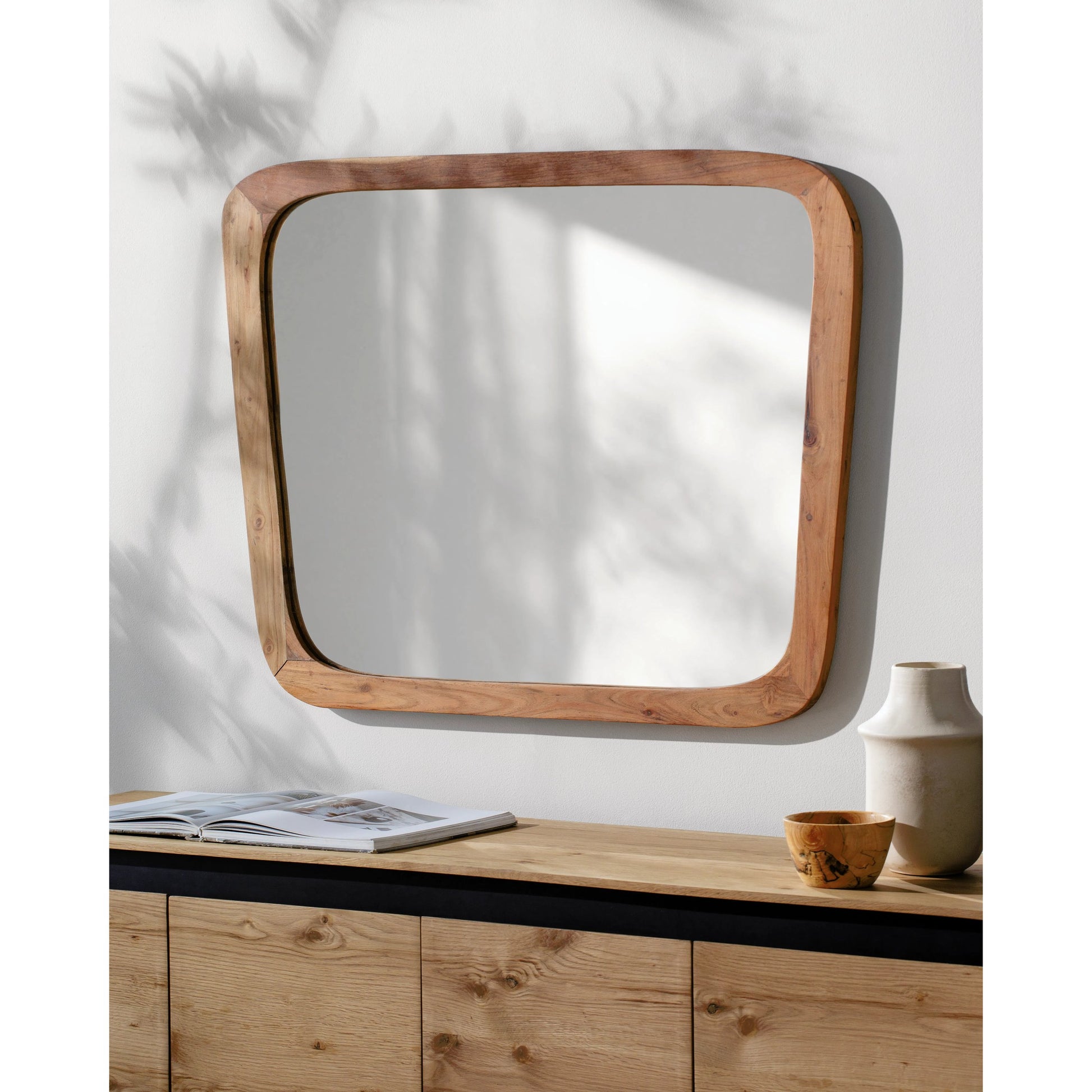 Broome Accent Mirror - 539467 by Surya in hand finished. Made from acacia in a modern style.