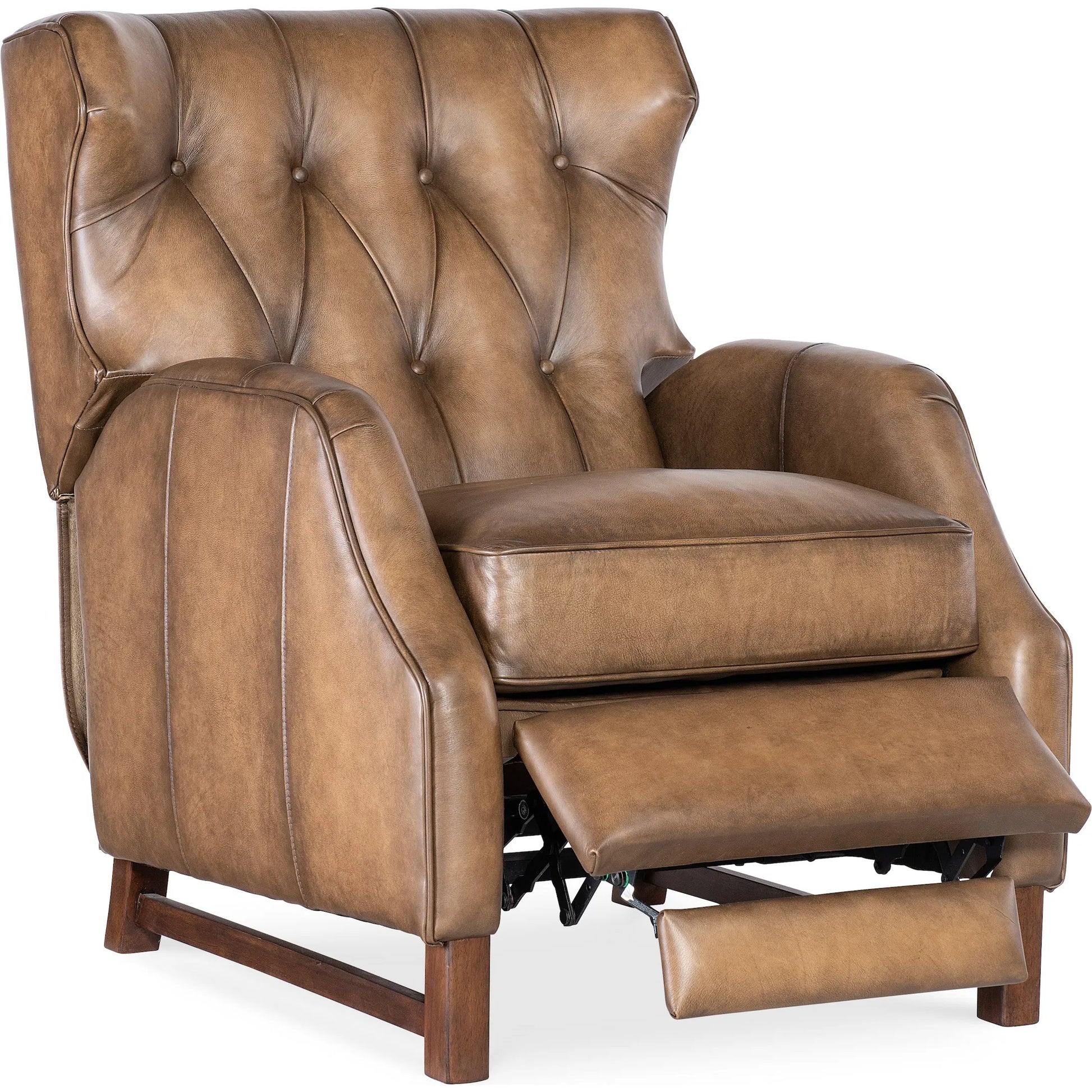Henderson Press Back Recliner by Hooker Furniture in dark brown. Made from unique in a traditional style.