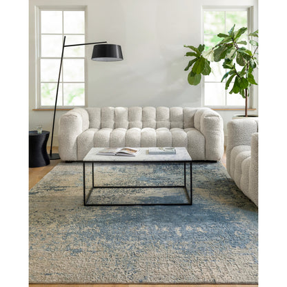 Abbey BBY-2300 Rug by Surya in light olive, olive, beige, ink blue, medium gray, dark blue. Made from main: 50% silk, main: 50% wool in a unique style.