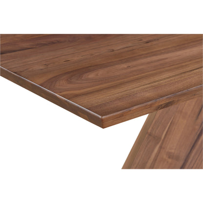 Axio Dining Table by Moe's Home Collection in walnut. Made from solid american walnut, iron, walnut legs in a modern style.