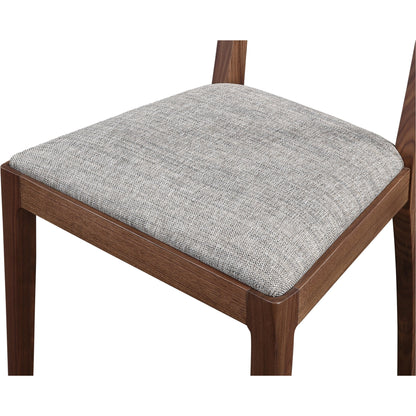 Leone Dining Chair (Set of 2) by Moe's Home Collection in natural. Made from upholstery: 100% polyester, solid walnut frame, plywood in a modern style.