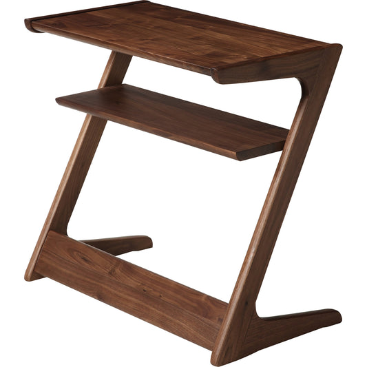 Sakai Accent Table by Moe's Home Collection in natural walnut. Made from solid walnut in a modern style.