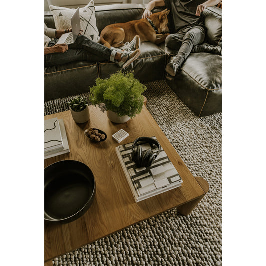 Post Coffee Table by Moe's Home Collection in natural. Made from solid oak in a modern style.
