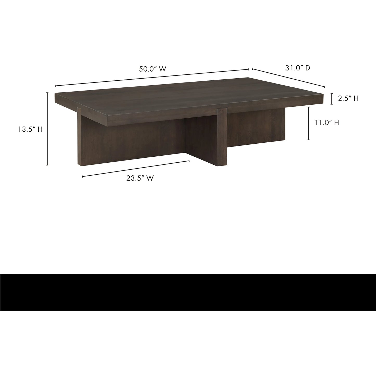 004 SI-2253743 | Additional Silo | Folke Rectangular Coffee Table by Moe's Home Collection. Made from solid oak in a traditional style.