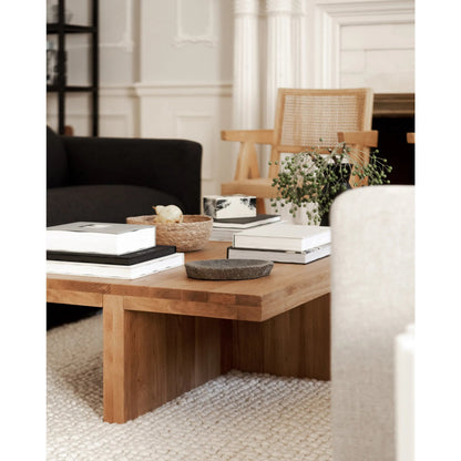 Folke Rectangular Coffee Table by Moe's Home Collection. Made from solid oak in a traditional style.