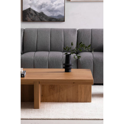Folke Rectangular Coffee Table by Moe's Home Collection. Made from solid oak in a traditional style.