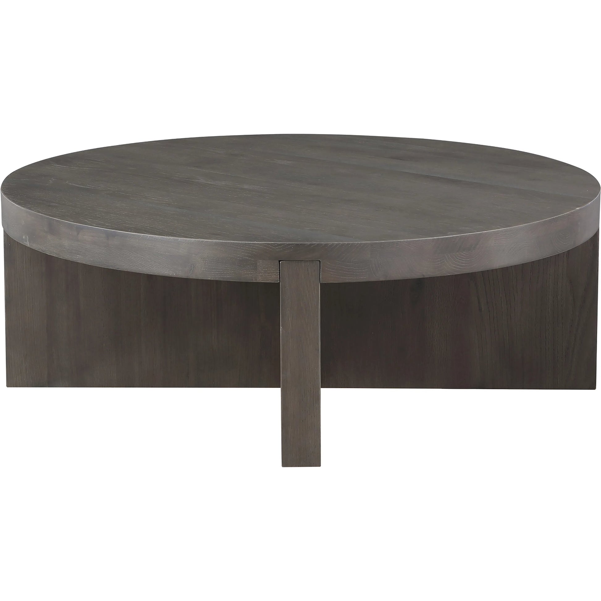 Folke Round Coffee Table by Moe's Home Collection. Made from solid oak in a traditional style.