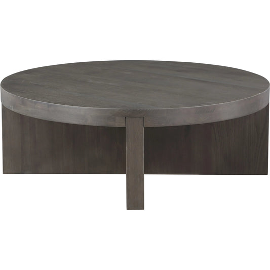 Folke Round Coffee Table by Moe's Home Collection. Made from solid oak in a unique style.