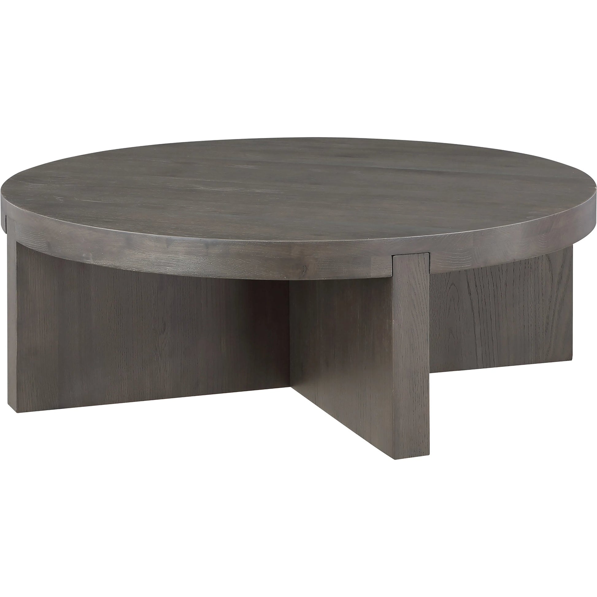 Folke Round Coffee Table by Moe's Home Collection. Made from solid oak in a traditional style.