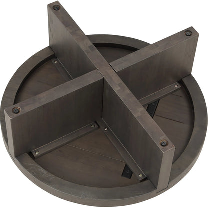 Folke Round Coffee Table by Moe's Home Collection. Made from solid oak in a traditional style.
