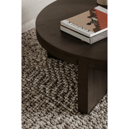 Folke Round Coffee Table by Moe's Home Collection. Made from solid oak in a traditional style.