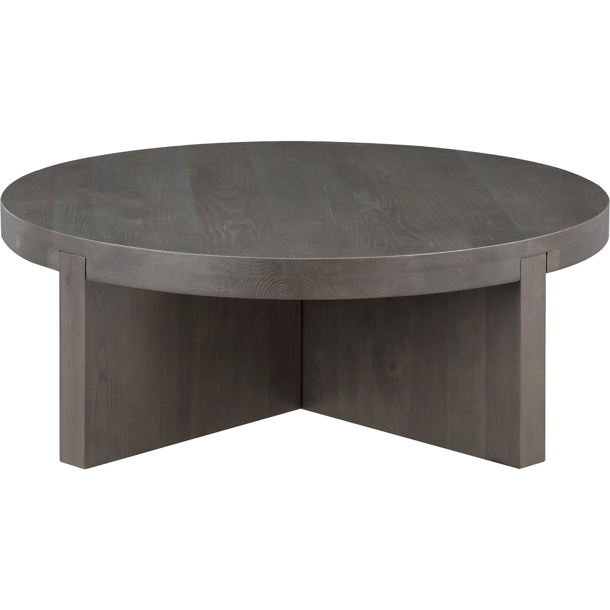 Folke Round Coffee Table by Moe's Home Collection. Made from solid oak in a traditional style.