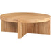 Folke Round Coffee Table by Moe's Home Collection. Made from solid oak in a traditional style.