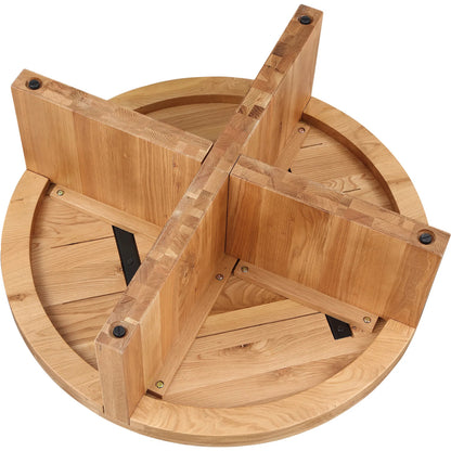 Folke Round Coffee Table by Moe's Home Collection. Made from solid oak in a traditional style.